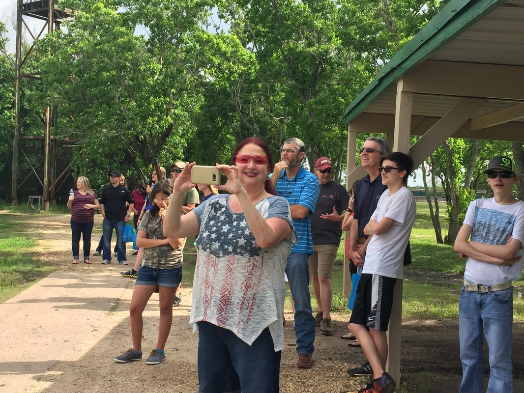 families at shooting clay