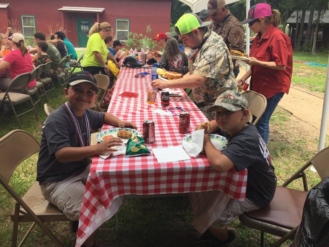 Kids having lunch