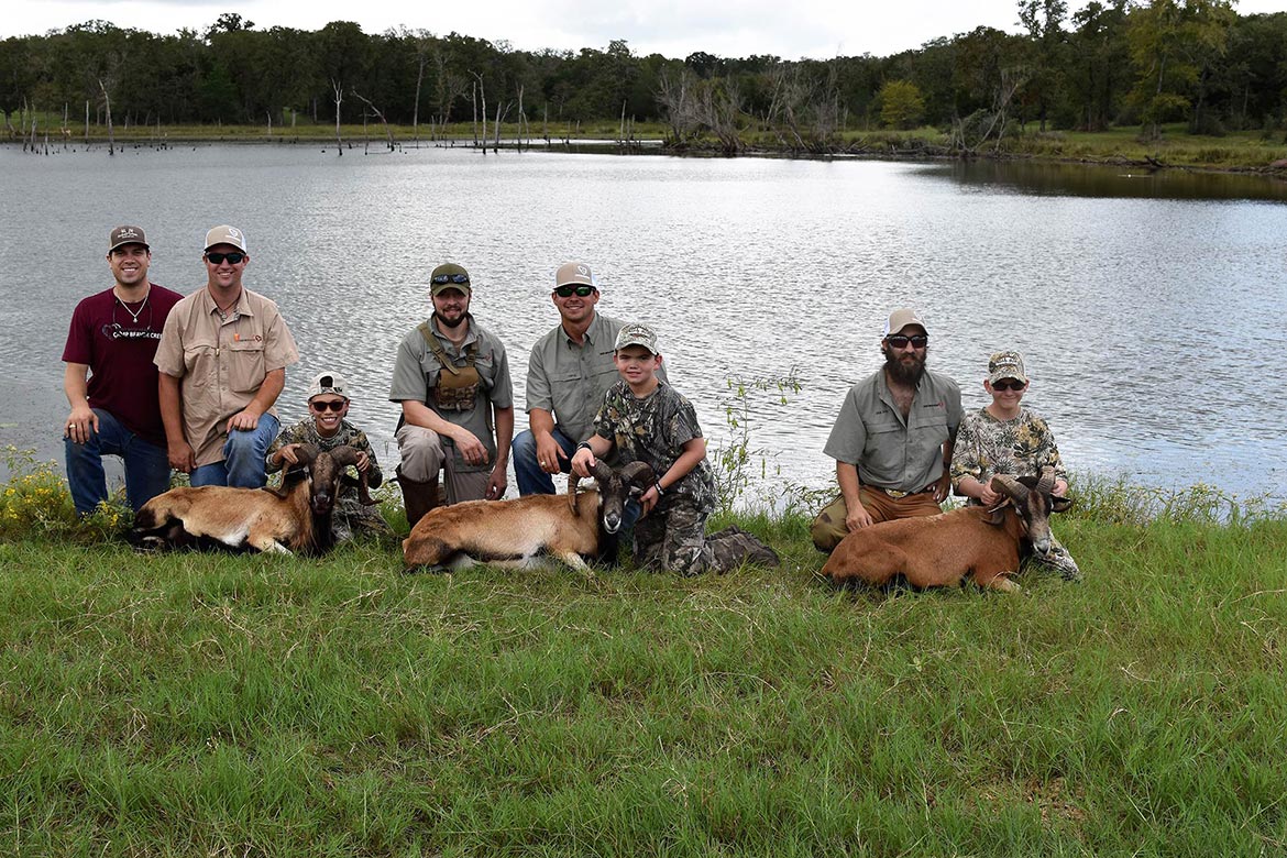 group photo of hunted animals